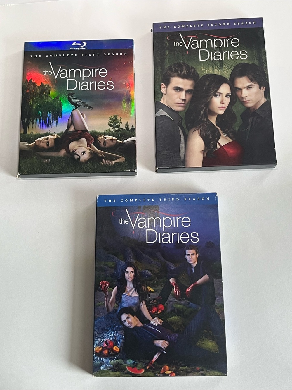 The Vampire Diaries DVD/Blu-ray Complete Seasons 1-3 - Multi-Color Covers